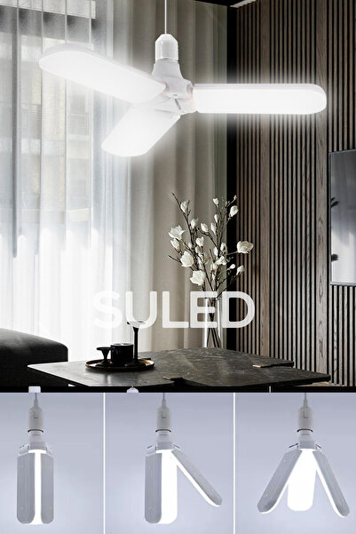 SULED Sl-1019 Pervane Ampül 40-45 W 3 Kollu Katlanır Pervane Led Ampül Tasarruflu Kanatlı Led