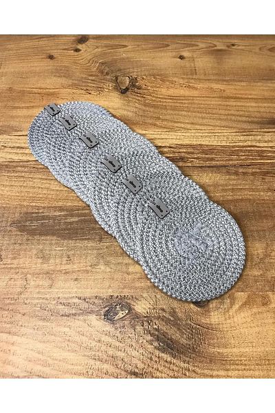 AYŞE SERHOŞOĞLU HOME DESİGN 6 Pieces Coasters, Candle Coasters, Jute Wicker Presentation Coasters, Wicker Table Decor, Machine Stitched