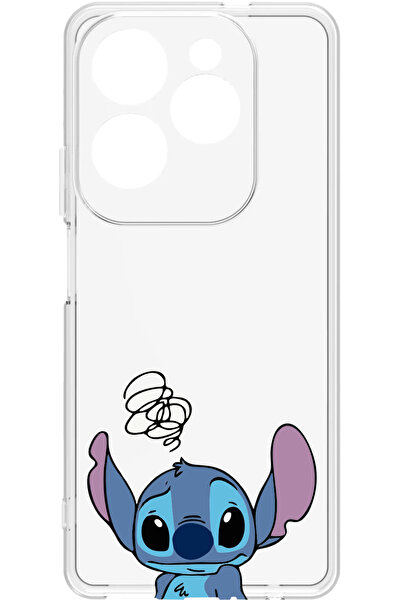 omix X7 Baskılı ve Kamera Korumalı Şeffaf Renk Silikon Kılıf