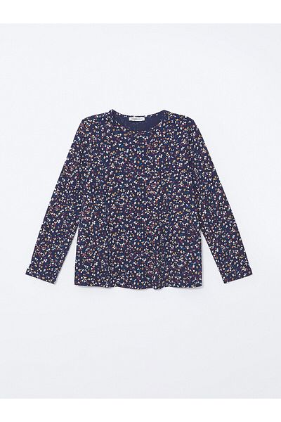 LC Waikiki Tricou cu mânecă lungă LCW cu imprimeu floral pentru femei