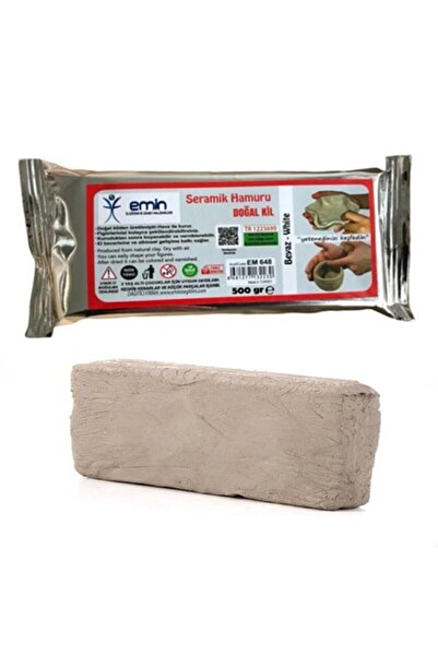AYMAGNET Ceramic, Clay Dough, 500 Gr, White Color, Modeling Mud, Natural, Ceramic Dough