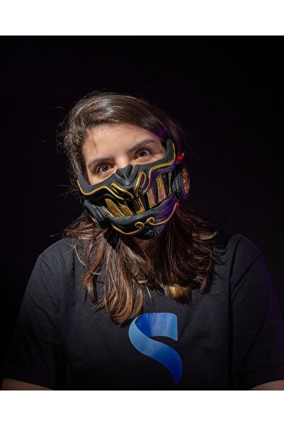 Genel Markalar Cyber Samuray Maskesi Özel Yarım Surat Maskesi Samuray Marvel ...