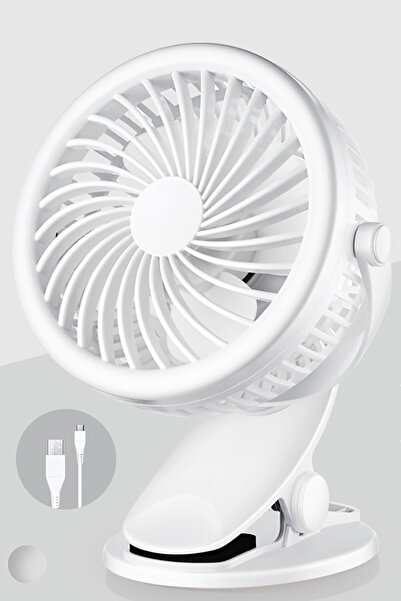 Gampus Bebek Arabası Araç İçi Fan Soğutucu Sessiz 360° Dönen Taşınabilir Puse...