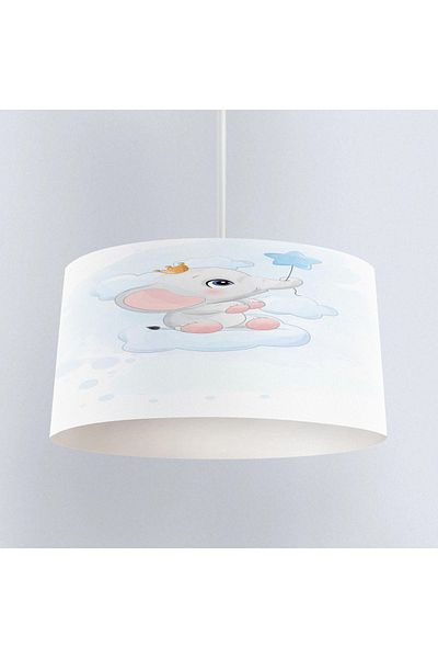 Else Halı Else Cloud Balloon Elephant Patterned Children's Baby Room Pendant Lamp Chandelier