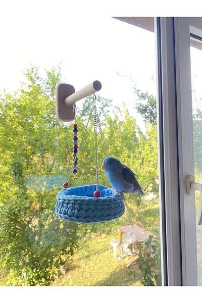 ADAPATİ PET Paraket Budgie Glass Bed with Suction Cup