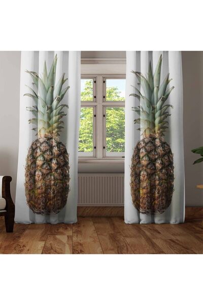 Else Halı Else Ananas Meyveli 3 Boyutlu Dekoratif  Mutfak Fon Perde