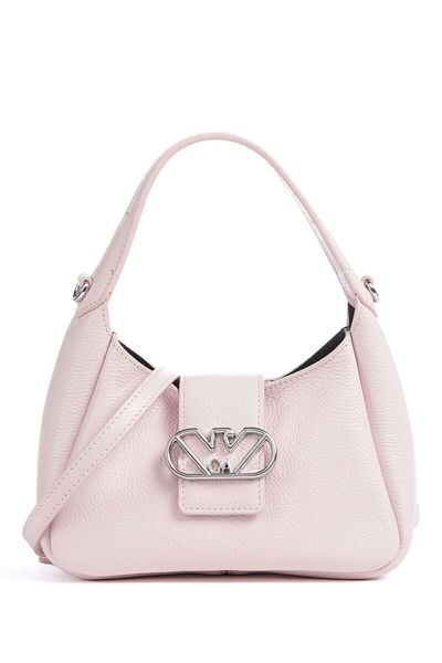 Emporio Armani Women's Leather Brand Logo Strap Zippered Powder Shoulder Bag Y3E235 YWQ9X-80062