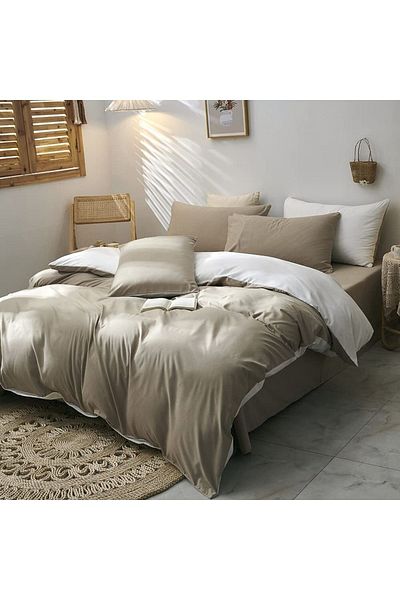EVYA Σετ Παπλωματοθήκη 100% Ορανγικό 160x200 εκ. Μαλακό Διπλής Όψης