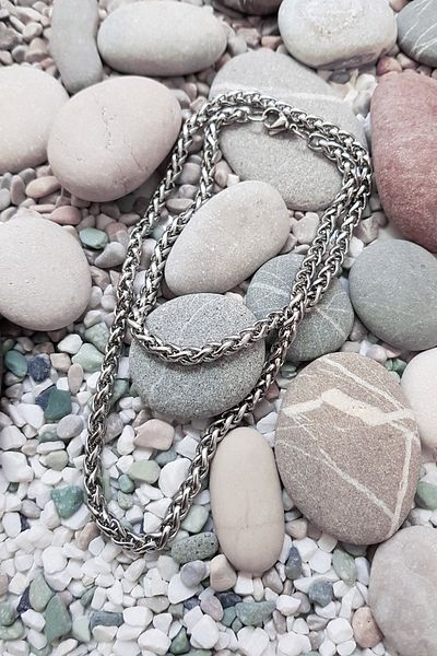 Chavin Men's Steel Chain Necklace - Auger, 50 Cm., 5 Mm., Dg34-5