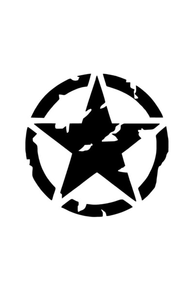 Generic Brand Army Star - Vehicle, Car, Laptop, Wall Compatible Sticker 25*25 cm