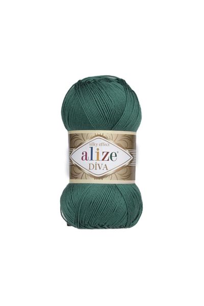 Alize 5 Pieces Diva Mercerized Thin Thread Summer Bikini Bustier Blouse Knitting Thread 453 North Sea