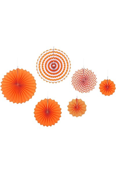 Big Party Yelpaze Turuncu Set 6 'lı