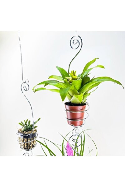 Gurme Bitki Mini Pot Hanger (3 ADET) Saksılı Çiçek Askılığı - 5.5 cm Saksı Uy...