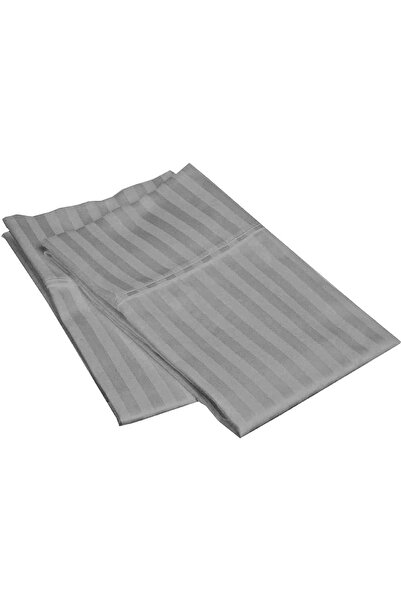 EVYA Luxury Duvet Cover Set 4 Pieces Gray 160X200 cm Skin Friendly Satin Fitted Sheet