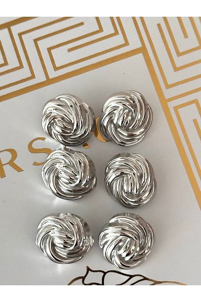 ODDA TASARIM ATÖLYESİ Blazer jacket and coat rope detail silver button 2.3 cm