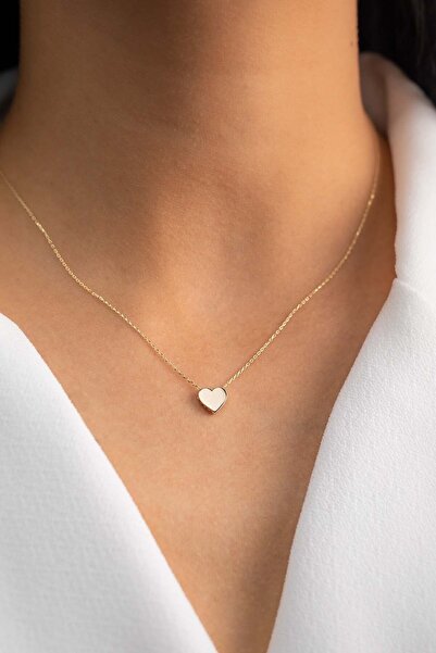 YAVUZ KUYUMCULUK Altın Taşsız Kalp Kolye