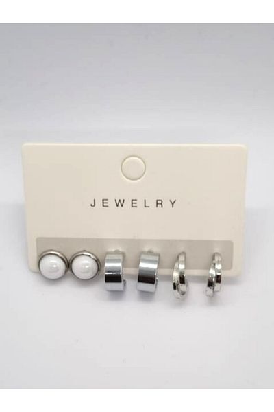 JEWELRY Set of 3 Color and Model Options Nail Earrings for Women