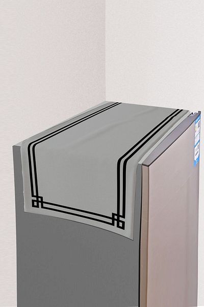 Else Dekor Husă pentru frigider pentru congelator, gri, negru, cu model, 40x140cm
