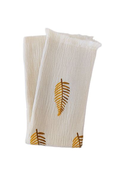Peştanoz Muslin Peshtemal, εμπριμέ μοτίβο φύλλων, φυσικό 100% βαμβάκι 100 x 180, πετσέτα θαλάσσης, πετσέτα μπάνιου