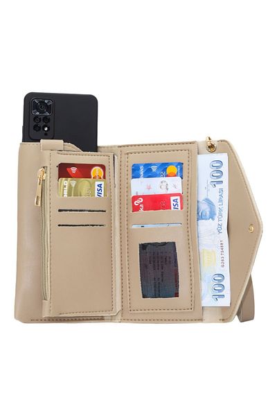 MST POLO Women's Wallet - With Wrist Strap, Phone Coin Compartment, Zipper and Card Holder