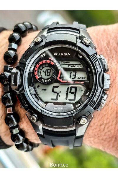 Jaga Chrono Su Geçirmez Kronometreli Analog Ve Dijital Erkek Kol Saati