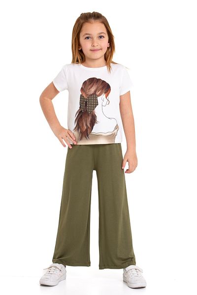 Cici kız Baby Junior Summer Printed Girl's Trousers Set
