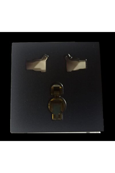 PANASONIC مقبس Viko Modular Universal Combi الأسود السفلي + الغطاء 2 متر - Wv...