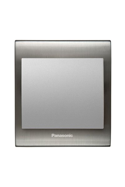 PANASONIC Viko Thea Blu Tekli Anahtar Çerçeve Inox+beyaz, Kapak Metalik Beyaz