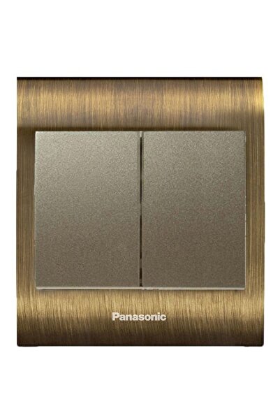 PANASONIC Viko Thea Blu Ikili Anahtar, Çerçeve Antique+dore, Kapak Dore