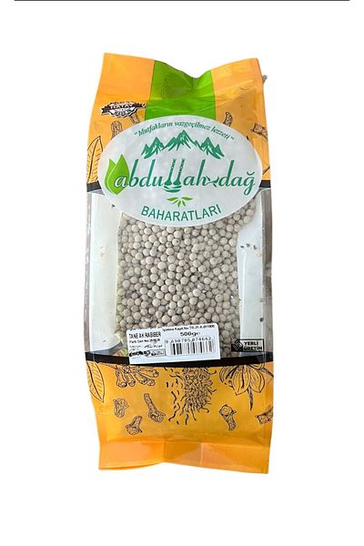 Hacıoğlu baharat Hatay Local White Pepper White Black Pepper Grain 500 Gr - 1/2 kg
