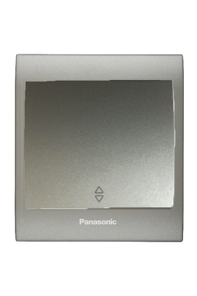 PANASONIC Viko Panasonic Thea Blu Vavian Anahtar, Çerçeve Inox+Beyaz, Kapak Metalik Beyaz