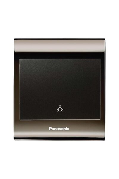 PANASONIC Viko Thea Blu Light Anahtar, Çerçeve Una+füme, Kapak Siyah