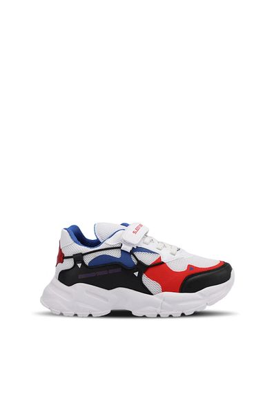 Slazenger Bleumarin alb pentru băiat - Pantofi de mers ortopedic complet, anti-transpirație și anti-alunecare
