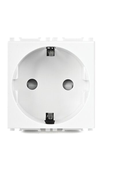 PANASONIC Viko وحدات مقبس مؤرض أبيض غير شفاف أسفل + غطاء 2 متر - Wvtt22121wh-tr