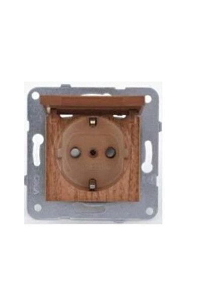 VİKO Artline Novella Ceviz Kapaklı Topraklı Priz Çerçevesiz 92615112