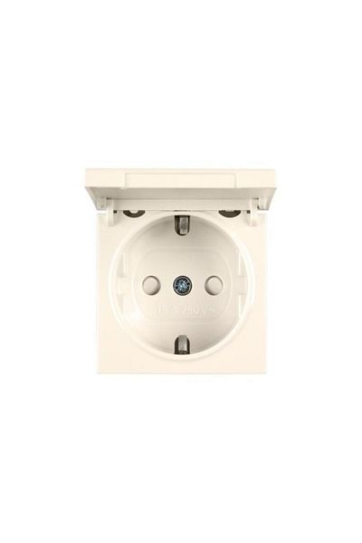 VİKO Karre Cream Covered Grounded Socket