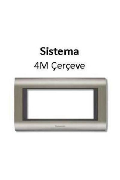 PANASONIC Viko Thea Sistema Chrome Matt + Smoked 4m Πλαίσιο