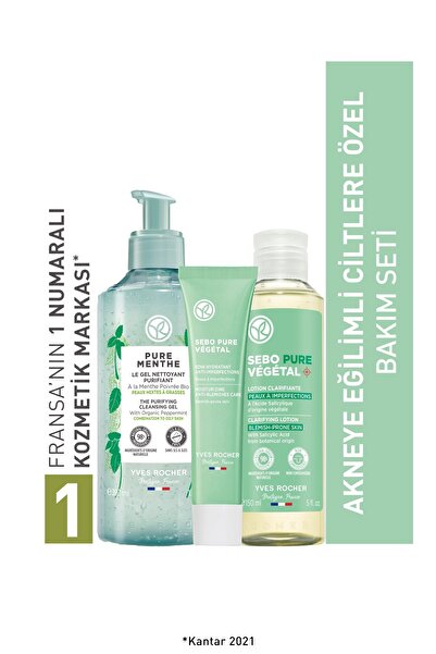 Yves Rocher Akneye Eğilimli Ciltlere Özel Günlük Rutin Seti-9916706