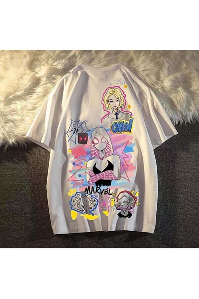 Touz Moda Μπλουζάκι με στάμπα Spider Girl Oversize Streetwear