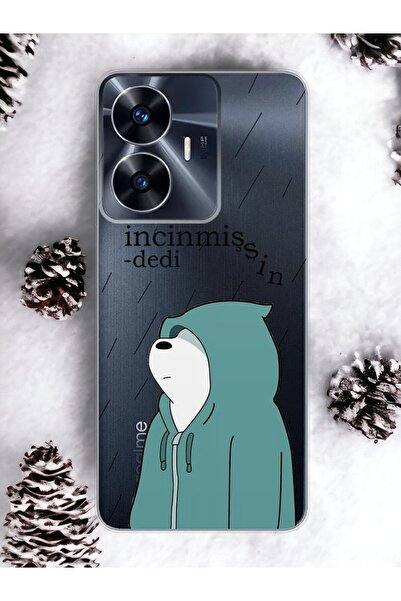 Spoyi Oppo Realme C55 İncinmişsin Dedi Tasarımlı Şeffaf Telefon Kılıfı