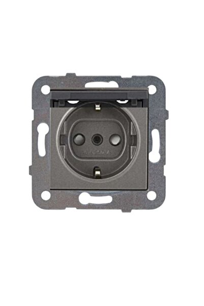 VİKO Artline Novella Antrasit Kapaklı Topraklı Priz Çerçevesiz 92605312