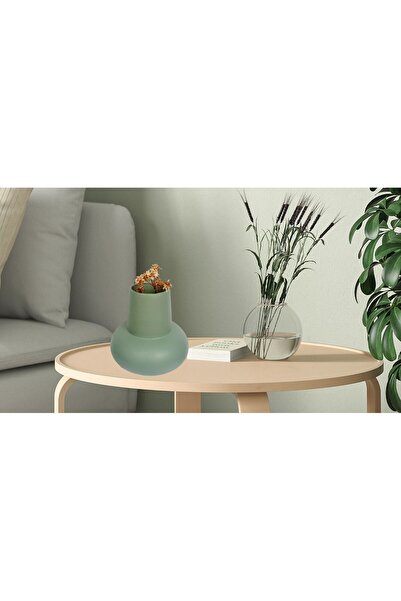 Livava Πράσινο Κεραμικό Βάζο με Θόλο - 21x19