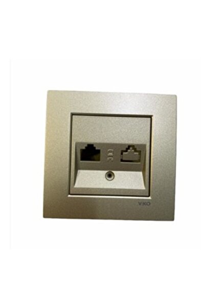 VİKO Viko Artline Novella Bronz Tekli Data Cat-6 İnternet Prizi ÇERÇEVELİ