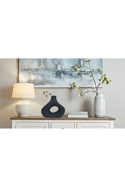 Livava Vază neagră din ceramică - 20x20 Xula