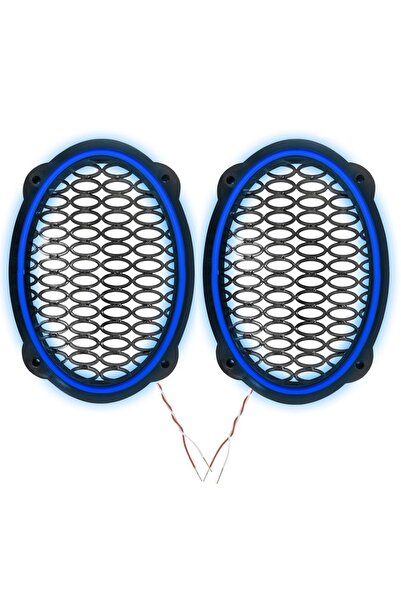 Genel Markalar Ledli Hoparlör Kapak Oval 12v 2adet Pk-5052, Mavi