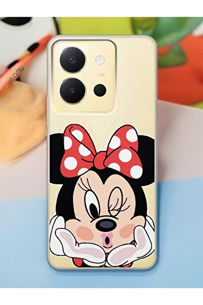 Spoyi Vivo Y36 Minne Tasarımlı Şeffaf Telefon Kılıfı