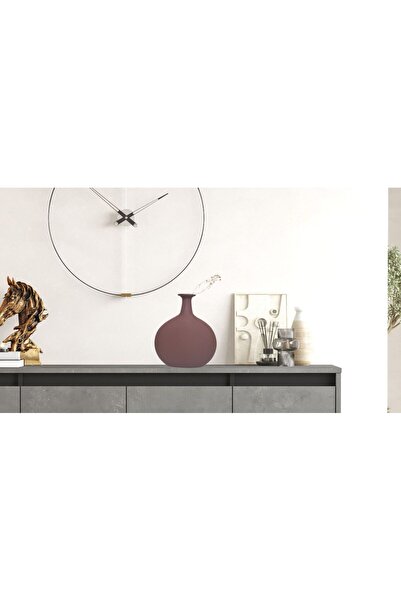 Livava Vază din ceramică - maro, 24x20