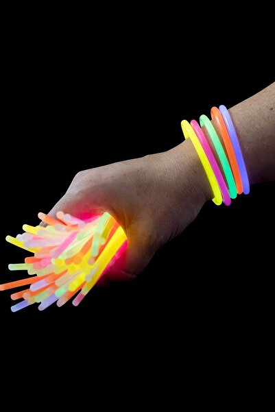 CARNIVAL LAND Fosforlu 100 Lü Bileklik Parti Konser Bilekliği Işık Su Partisi Doğum Günü Kına Eğlence Çocuk