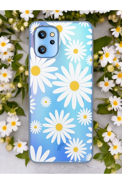 Spoyi Reeder S19 Max Pro Transparan Papatya Tasarımlı Şeffaf Telefon Kılıfı