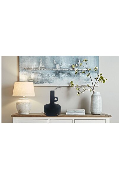 Livava Κεραμικό Μαύρο Βάζο - 21Χ12